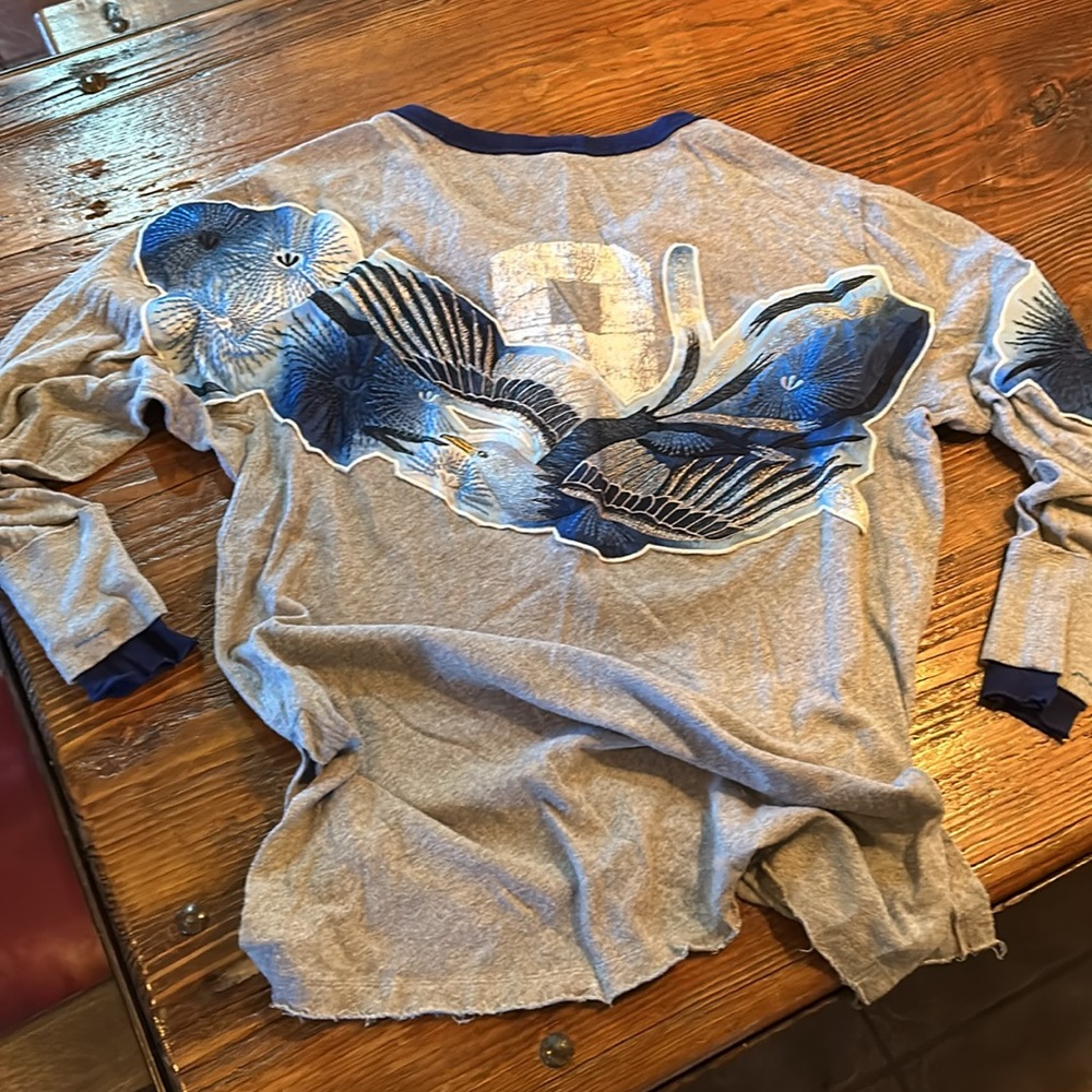 We the Free Embroidered Bird Henley Medium